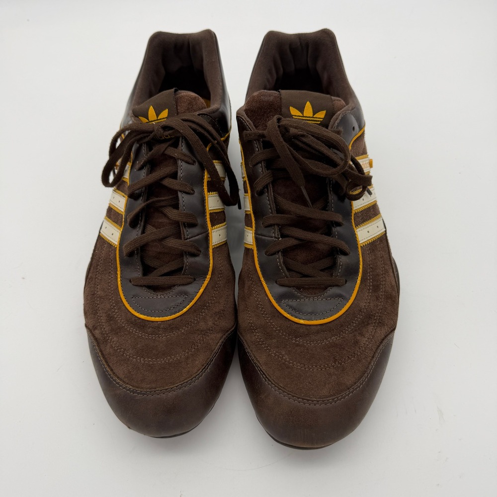 Adidas Team Vintage Mens Brown Suede Leather Sneakers 013444 Size 13 US